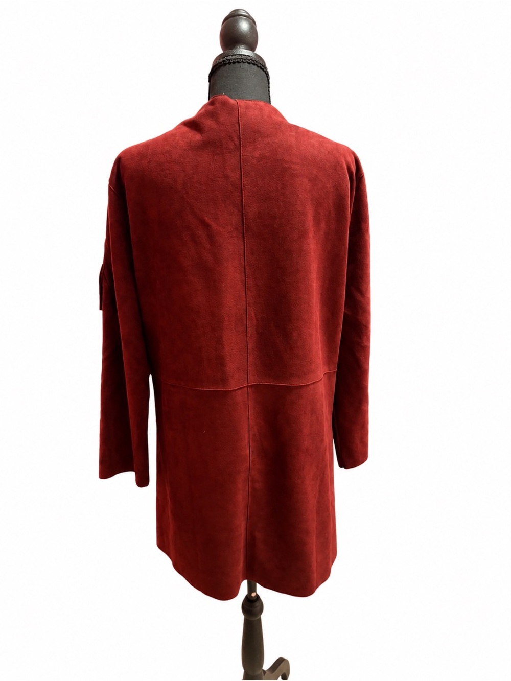 RAGA Burgundy Fringe Faux Suede Mini Dress Festival Western Cowgirl Longsleeve - Picture 8 of 8